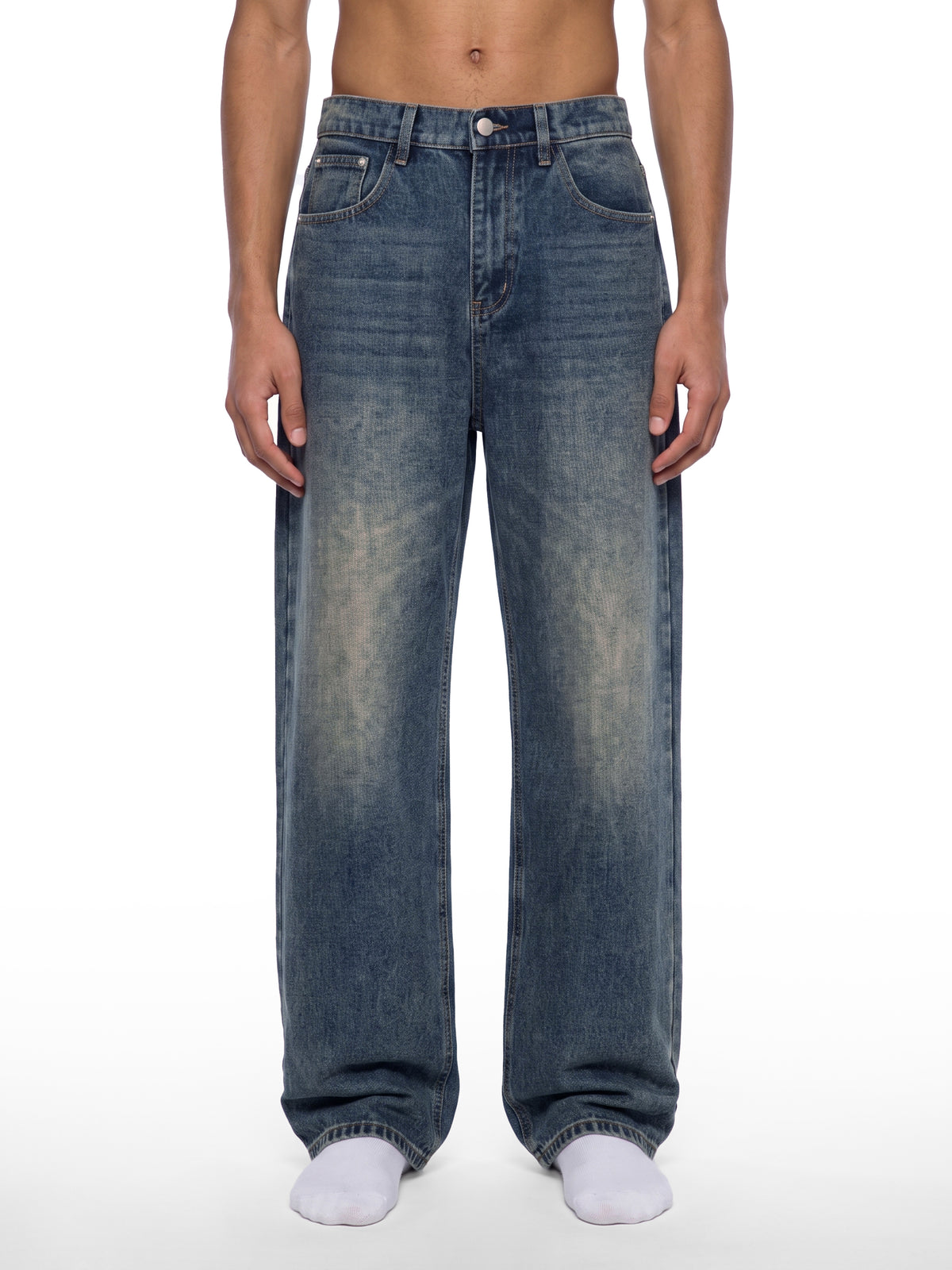 Heavyweight Vintage Wash Denim Jeans