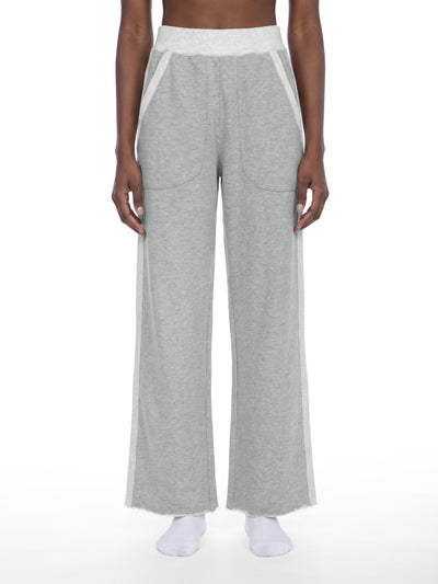 Color Block Raw Hem Sweatpants