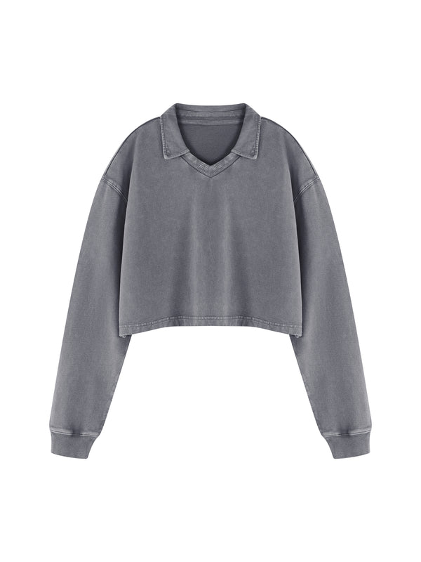 Vintage Wash Crop Sweatshirt
