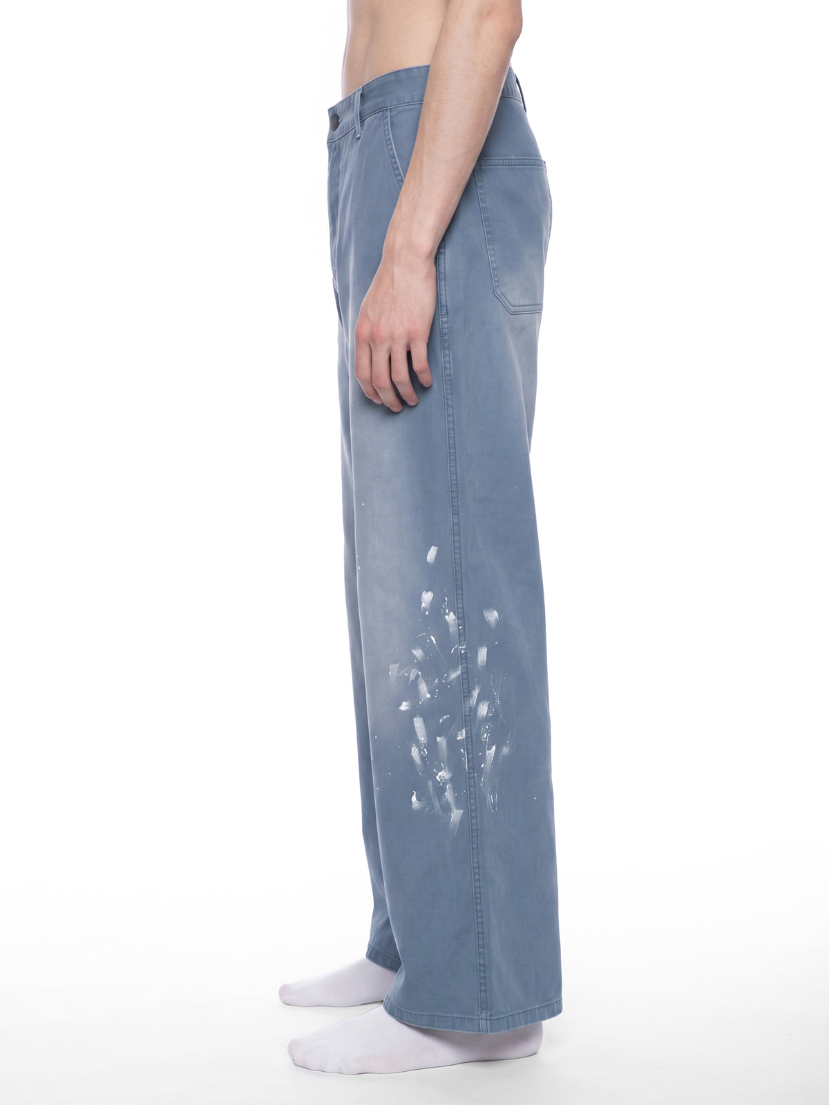 Vintage Wash Splatter Denim Jeans