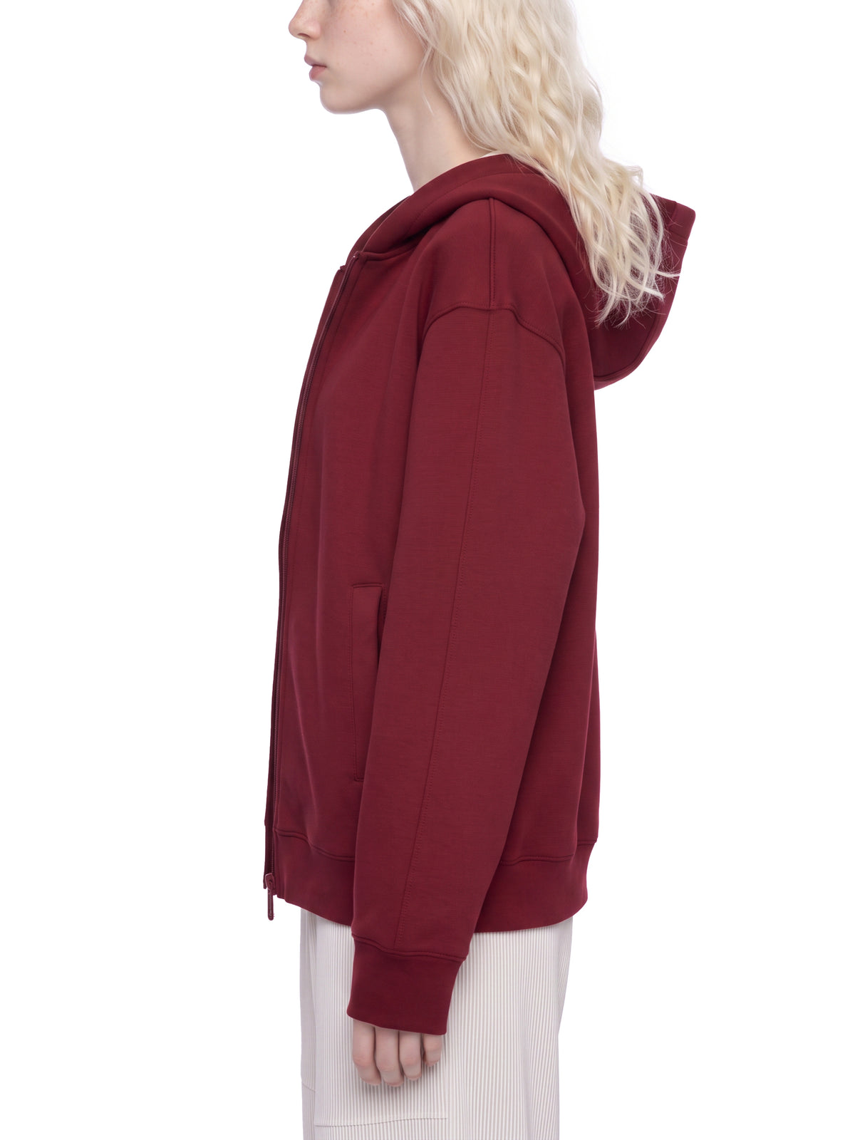 Drop Shoulder Full Zip Hoodie
