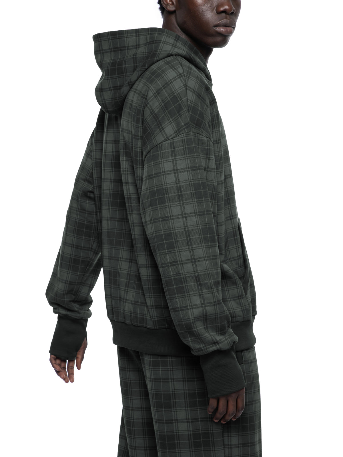 Plaid Color Block Hoodie