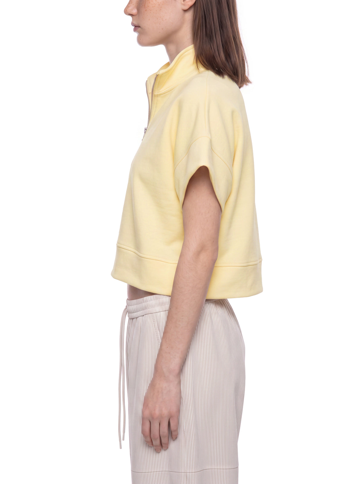 Quarter Zip Crop Sweatshirt
