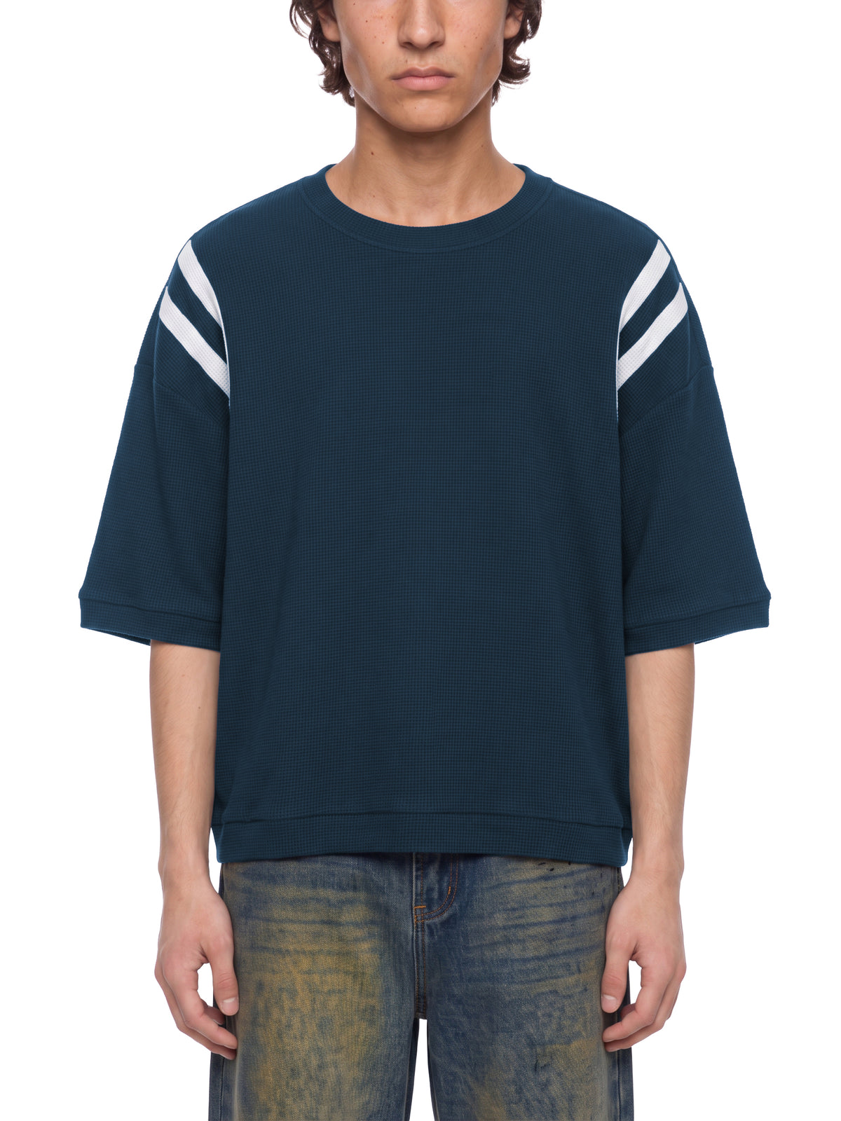 Navy Blue with White model men