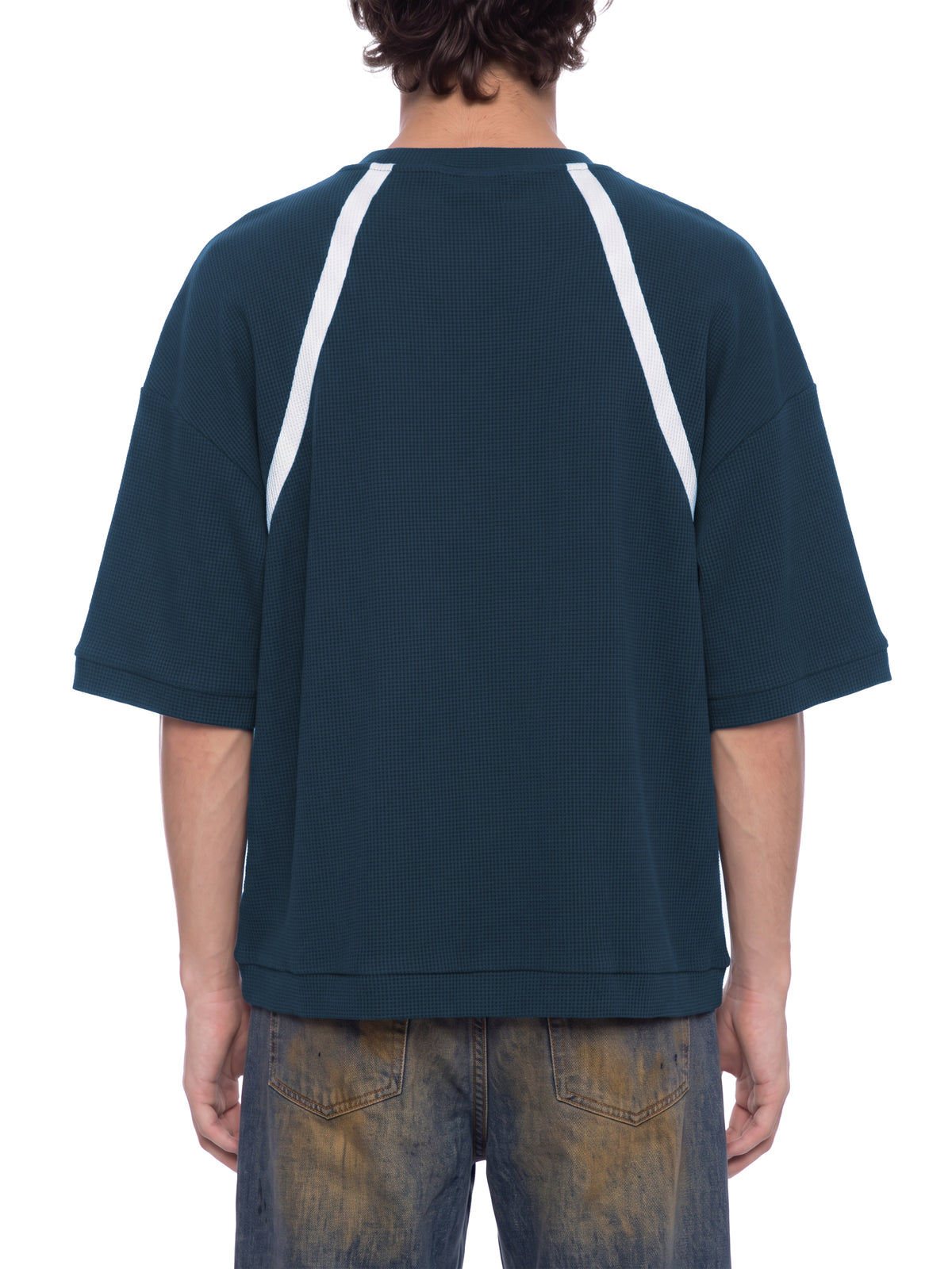 Navy Blue with White model men