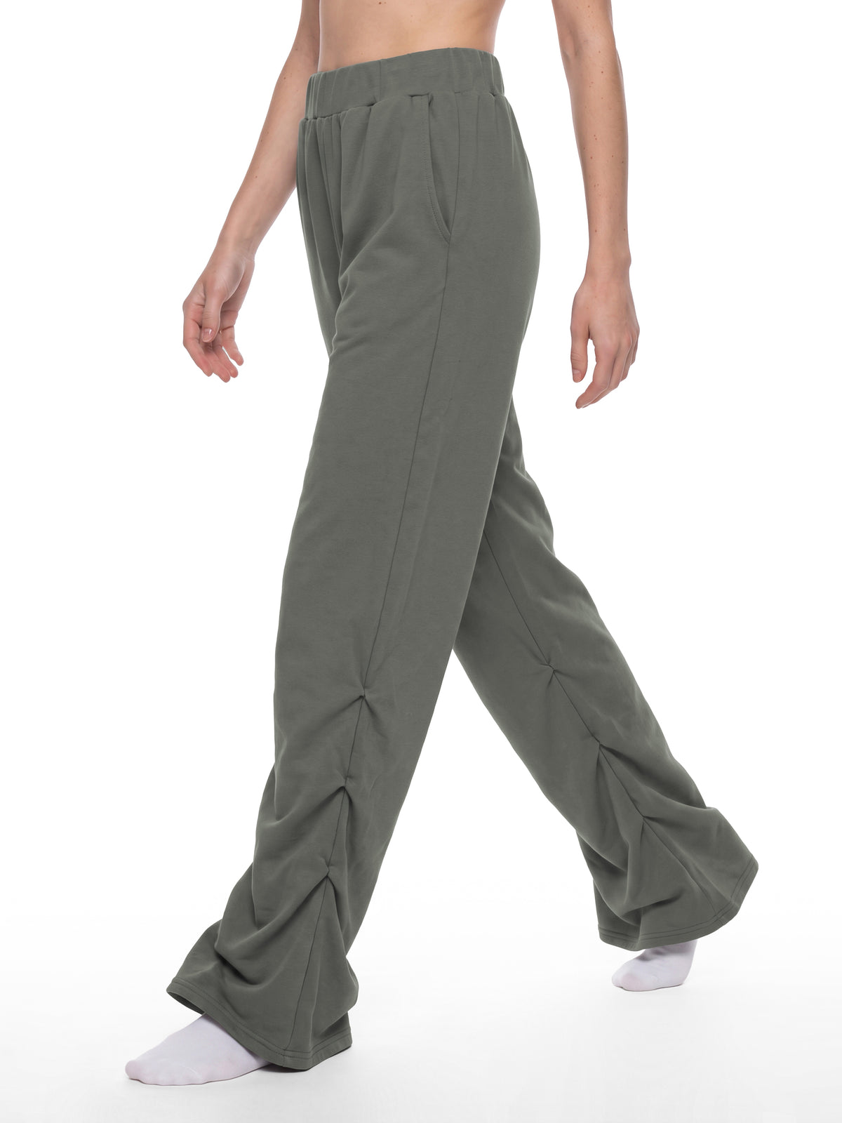 Vintage Wash Ruched Sweatpants