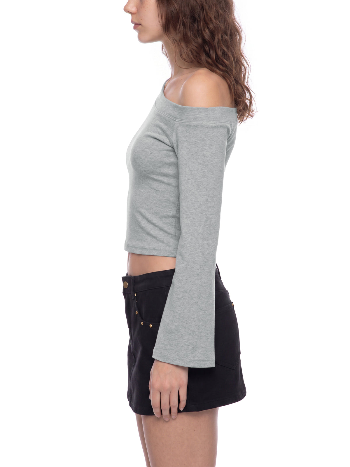 Off-Shoulder Bell Sleeve T-Shirt