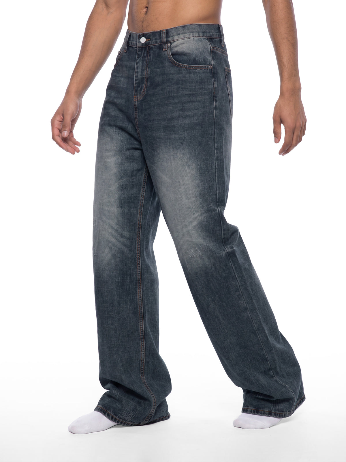Distressed Wide Leg Jeans
