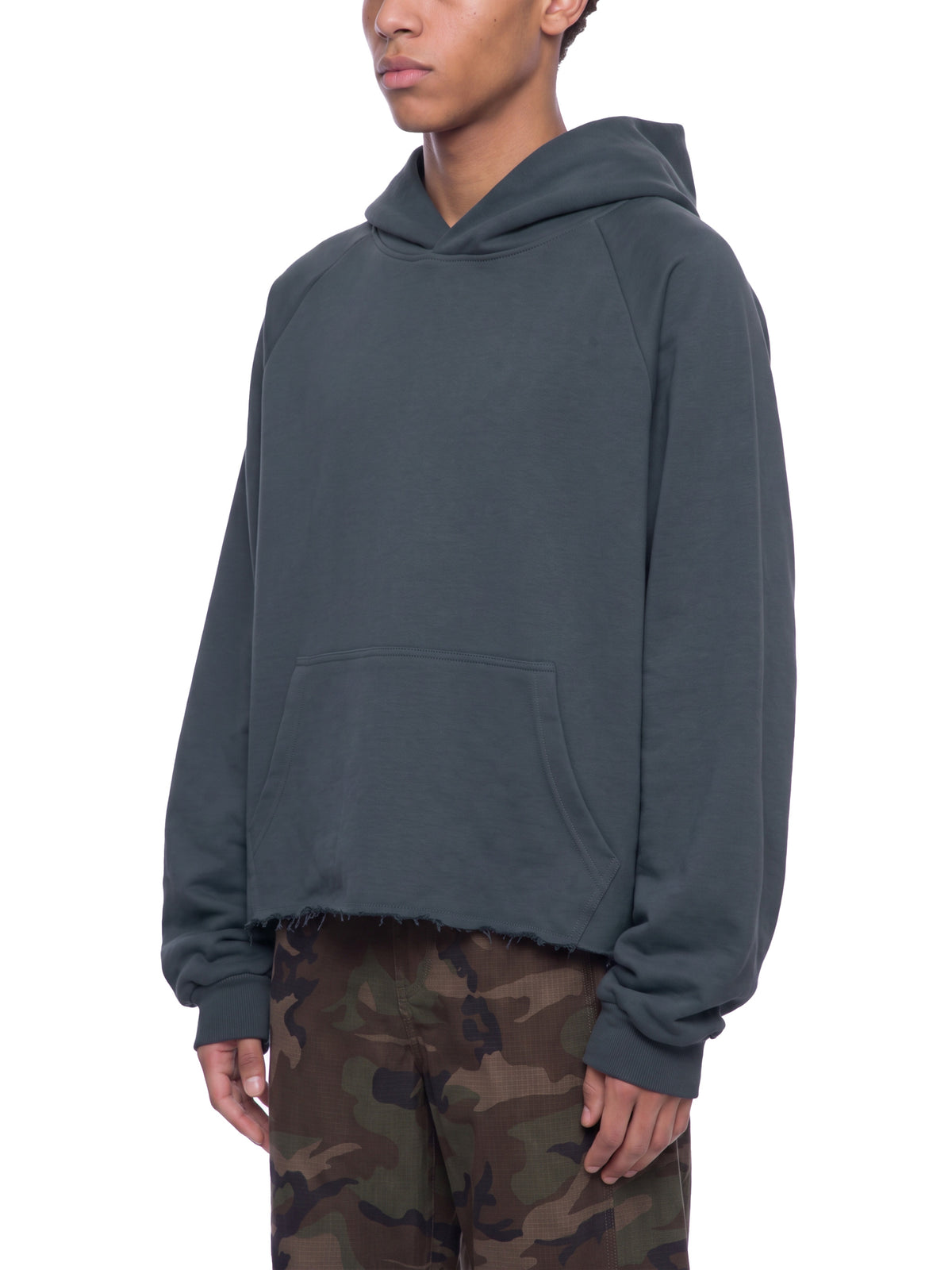 Vintage Wash Raw Edge Raglan Hoodie