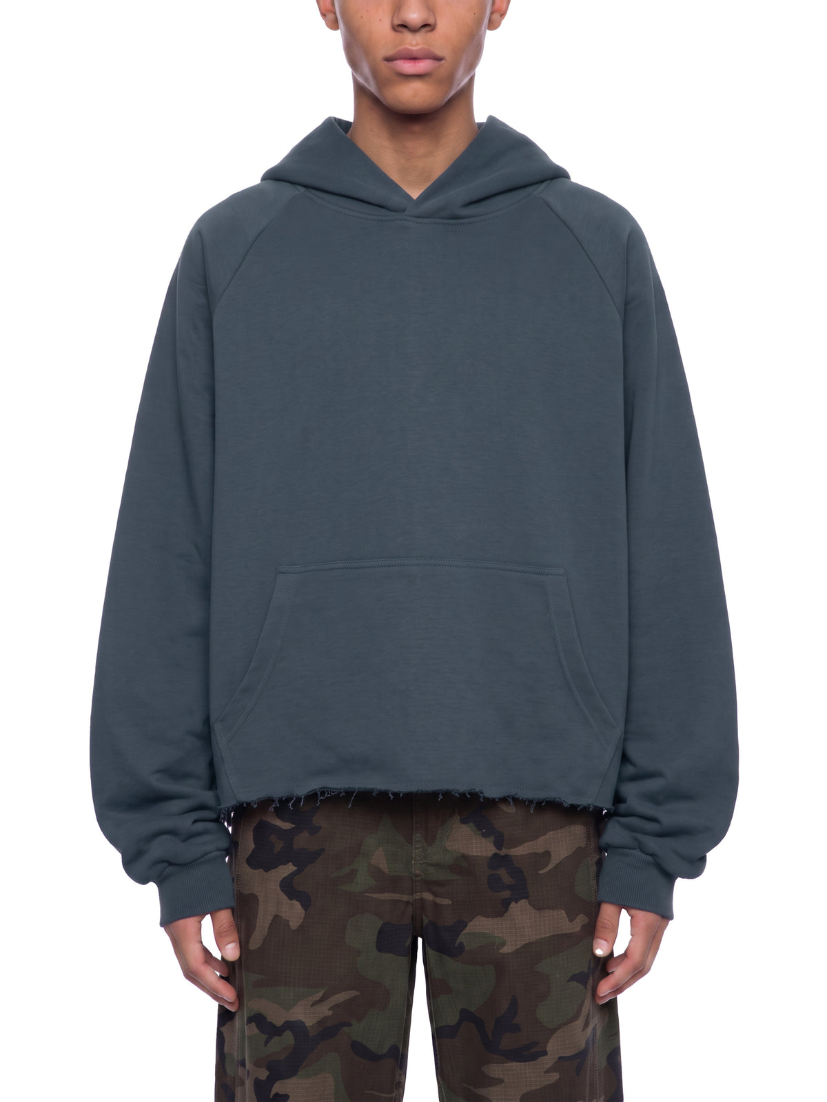 Vintage Wash Raw Edge Raglan Hoodie