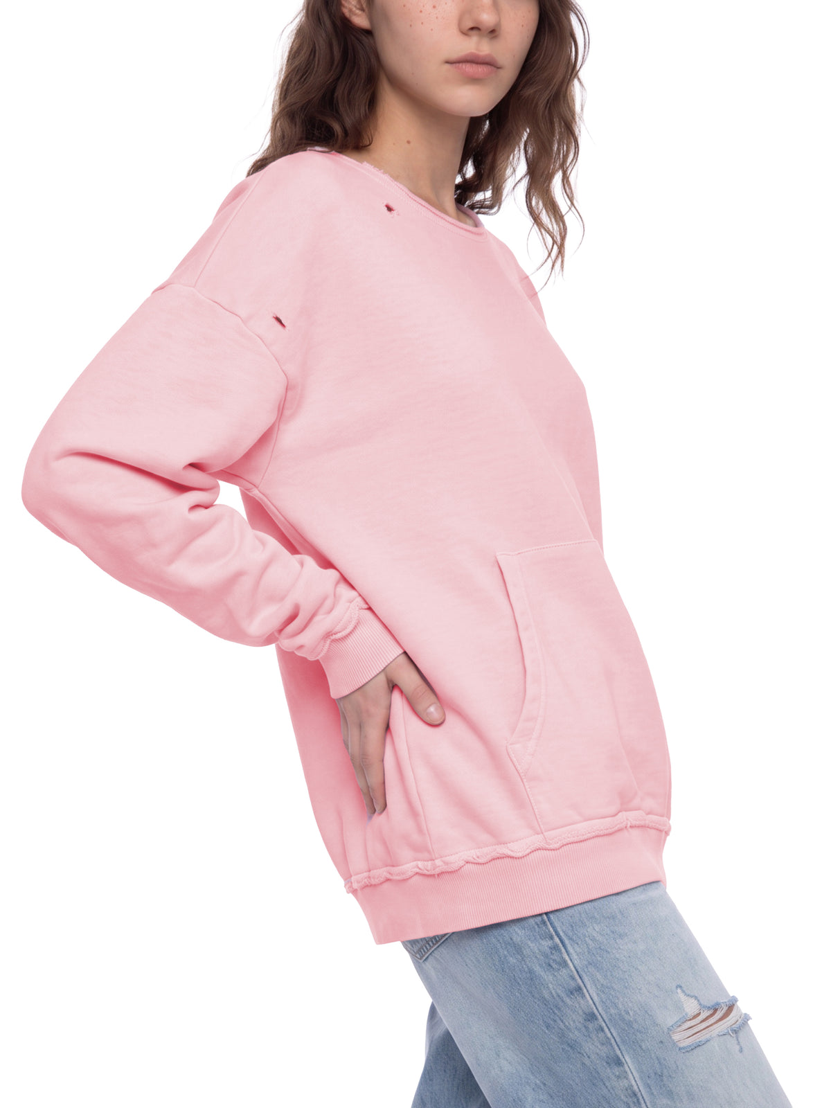 Raw Edge Crewneck Sweatshirt