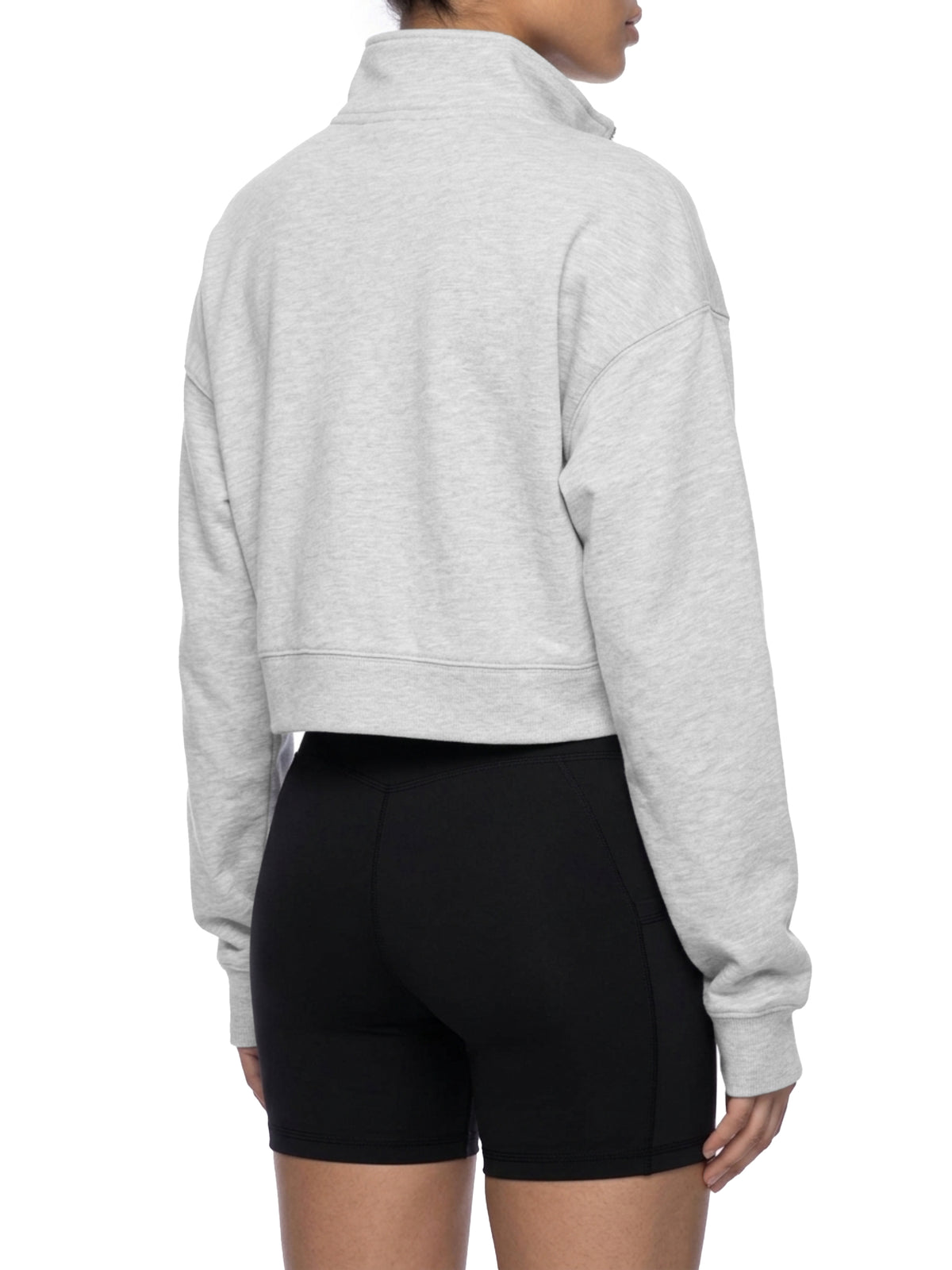 Cropped Quarter-Zip Sweatshirt