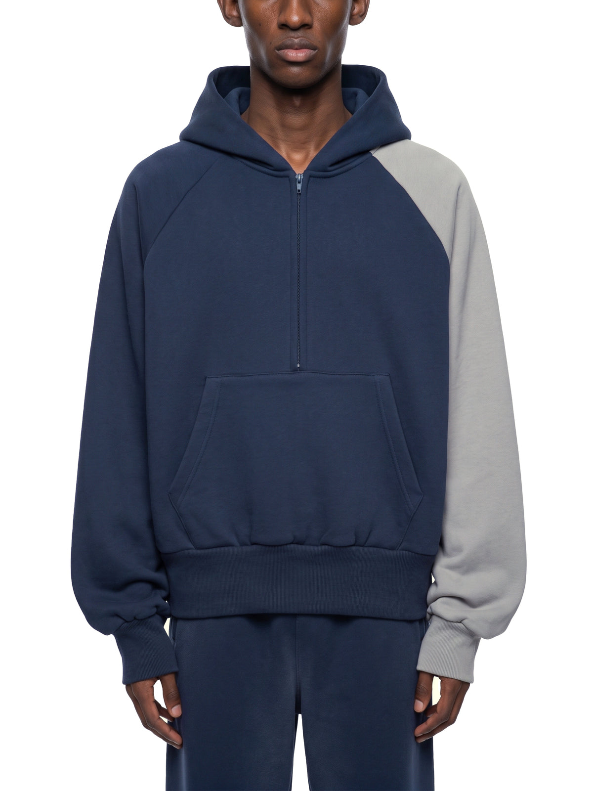 Navy Blue with Gray model men