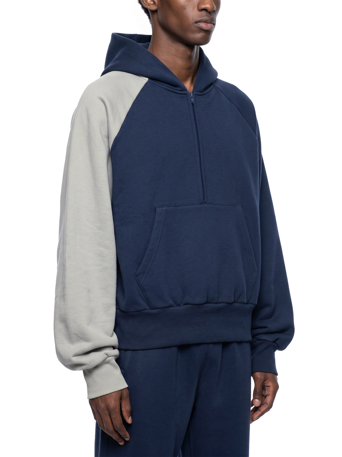 Navy Blue with Gray model men