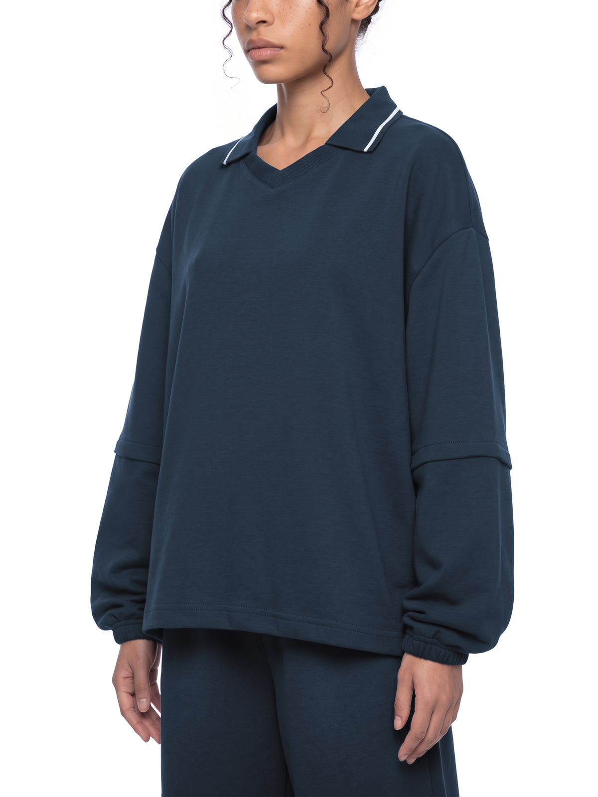 Detachable Collar Boxy Sweatshirt