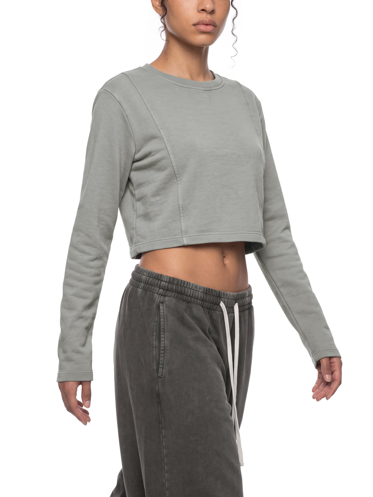 Mineral Wash Cropped Sweatshirt