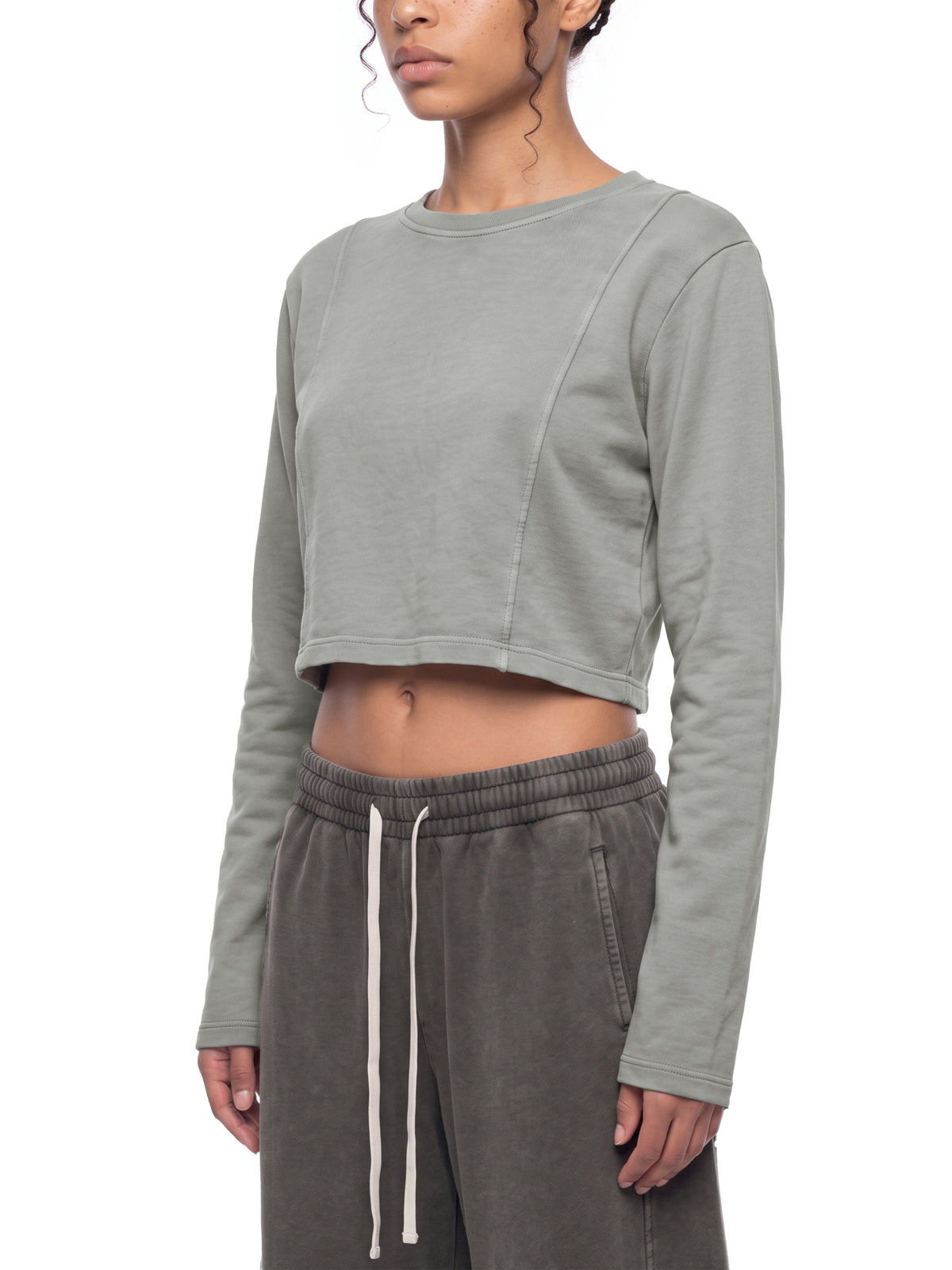 Mineral Wash Cropped Sweatshirt