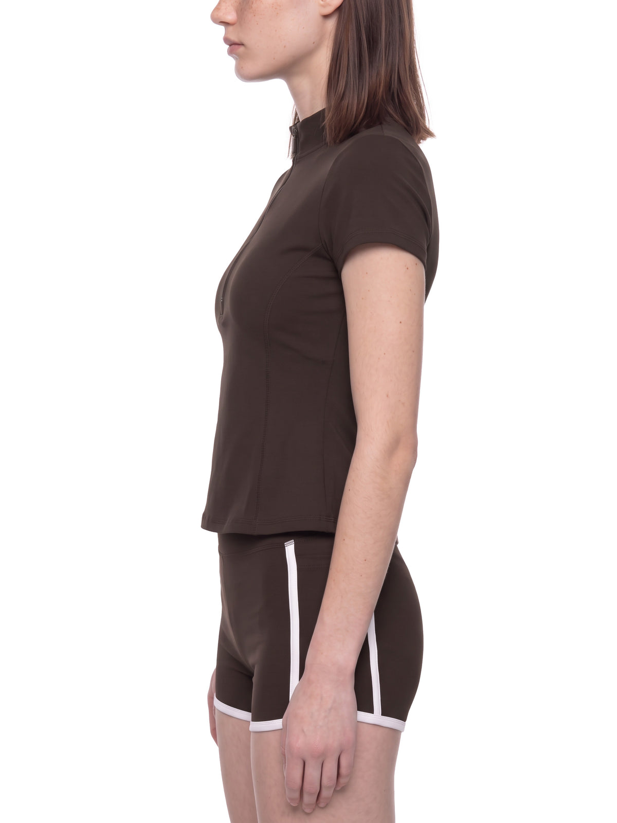 Yoga Quarter-Zip Mock Neck T-Shirt