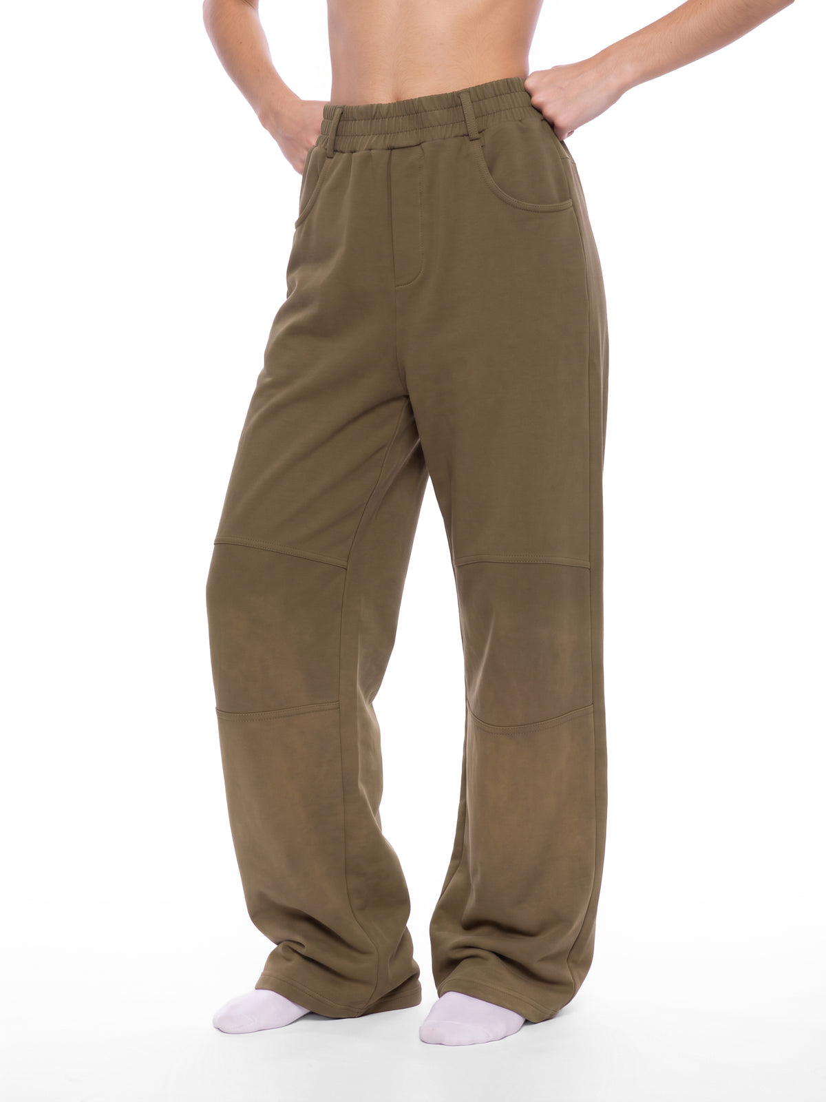 Sunfade Paneled Barrel Leg Sweatpants