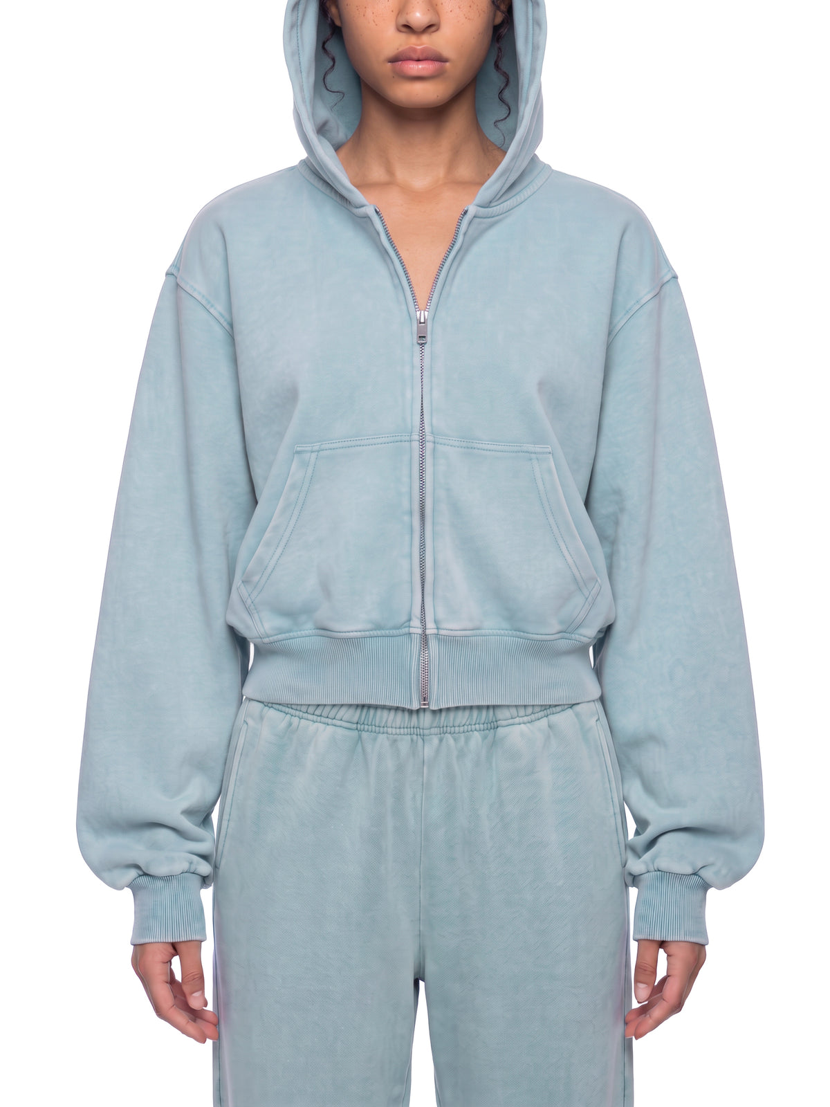 Mineral Wash Full Zip Hoodie