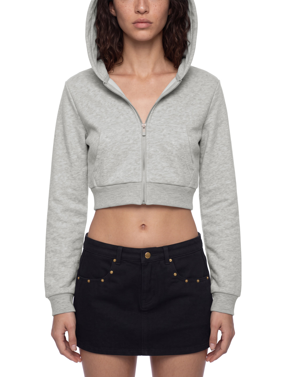Cropped Full Zip Hoodie