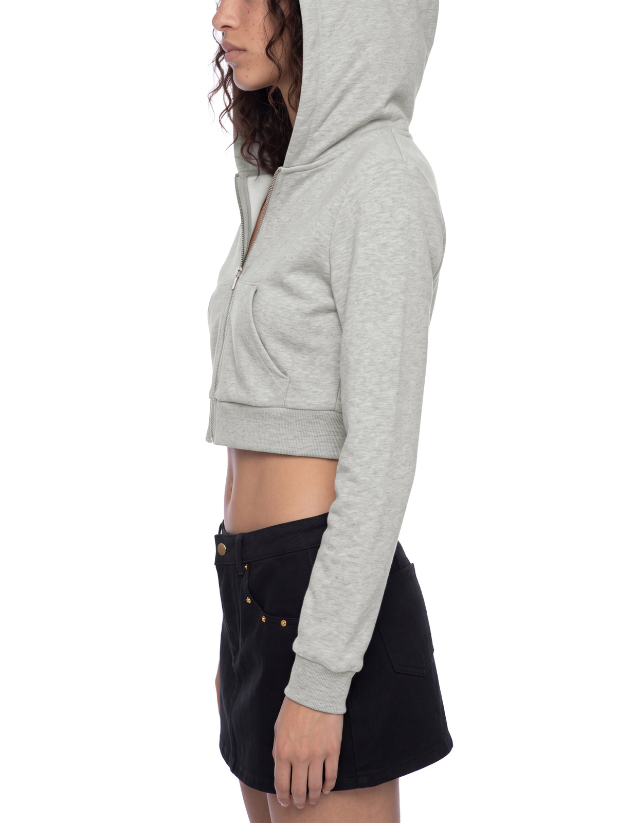 Cropped Full Zip Hoodie
