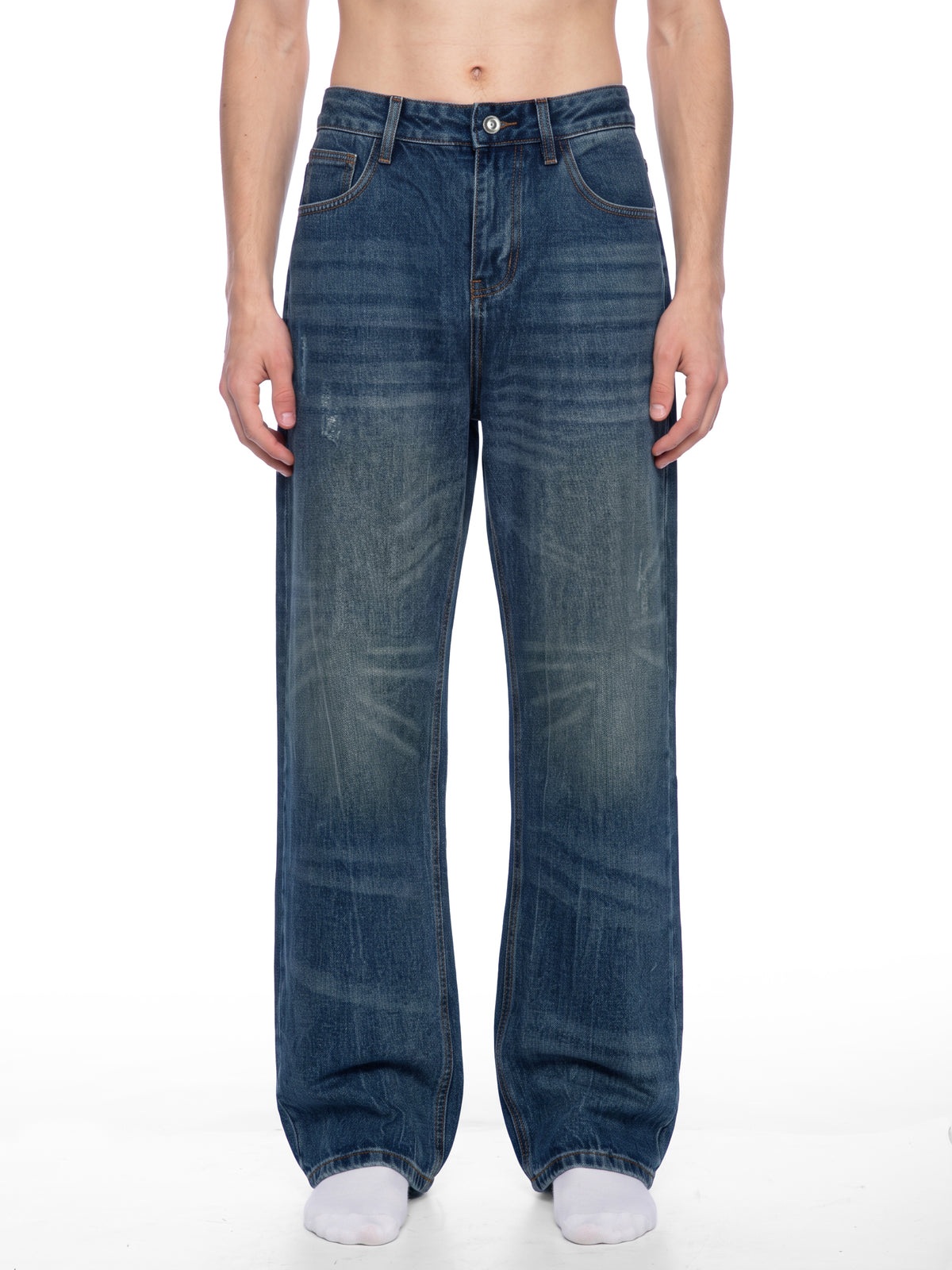 Vintage Wash Denim Jeans