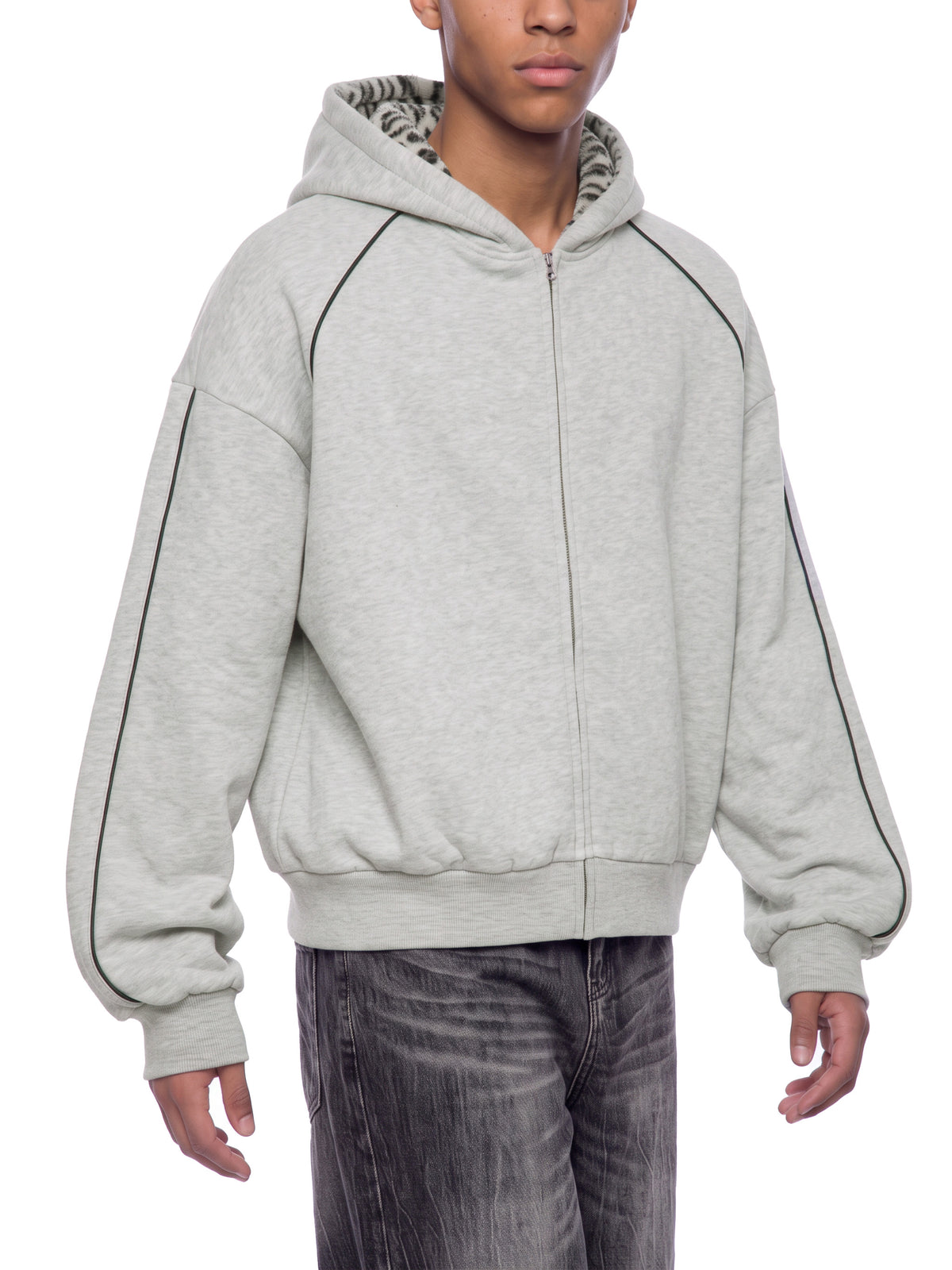 Flower Gray with Leopard Gray model men