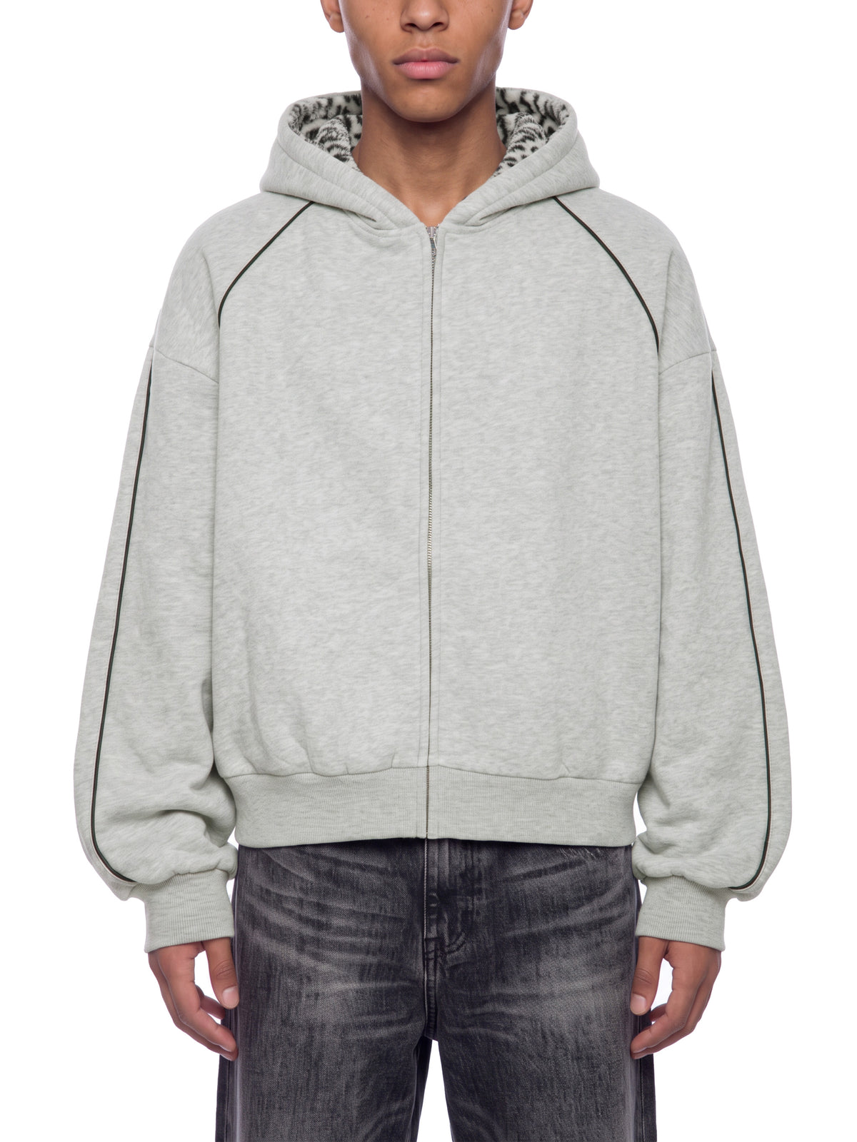 Flower Gray with Leopard Gray model men