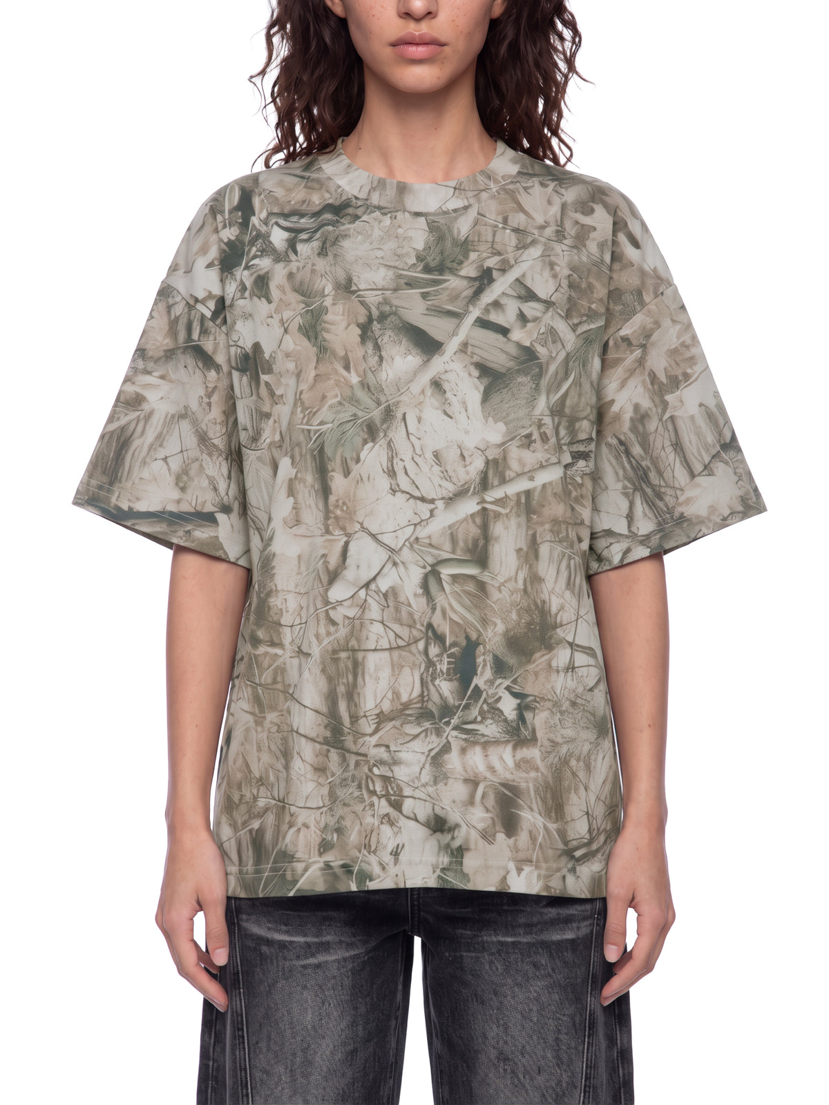 Tree Camo Gray Apricot model women