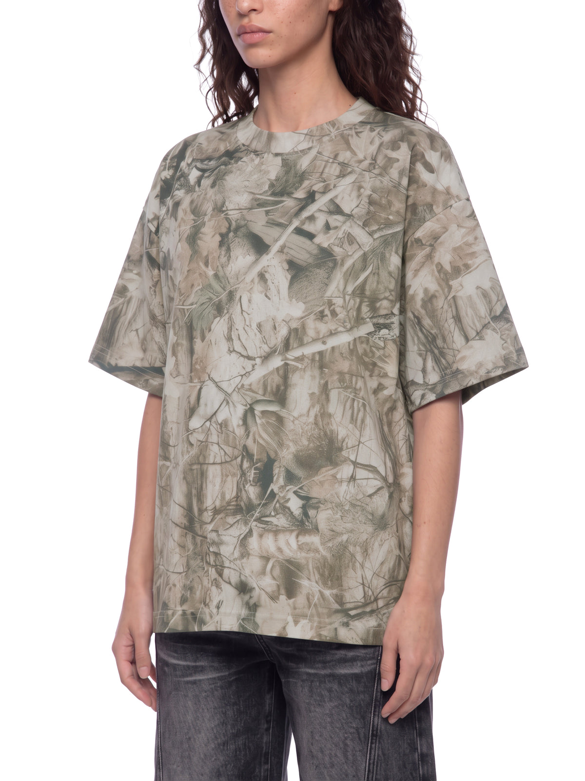 Tree Camo Gray Apricot model women