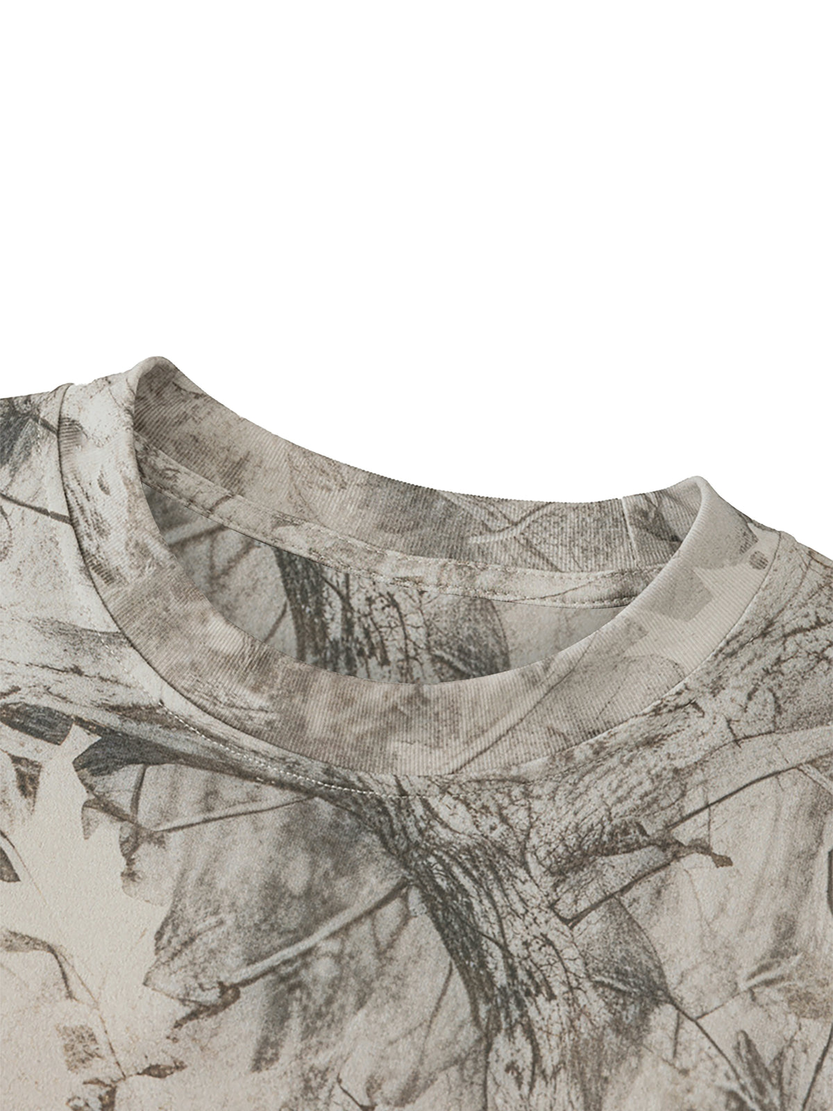 Tree Camo Gray Apricot detail