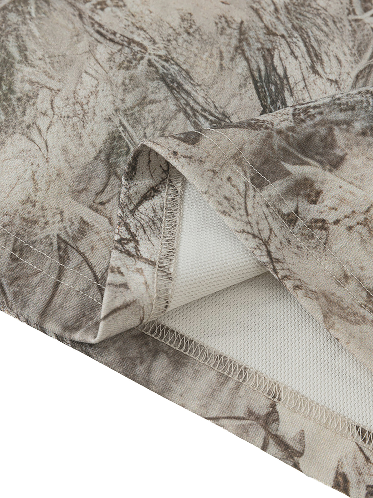 Tree Camo Gray Apricot detail