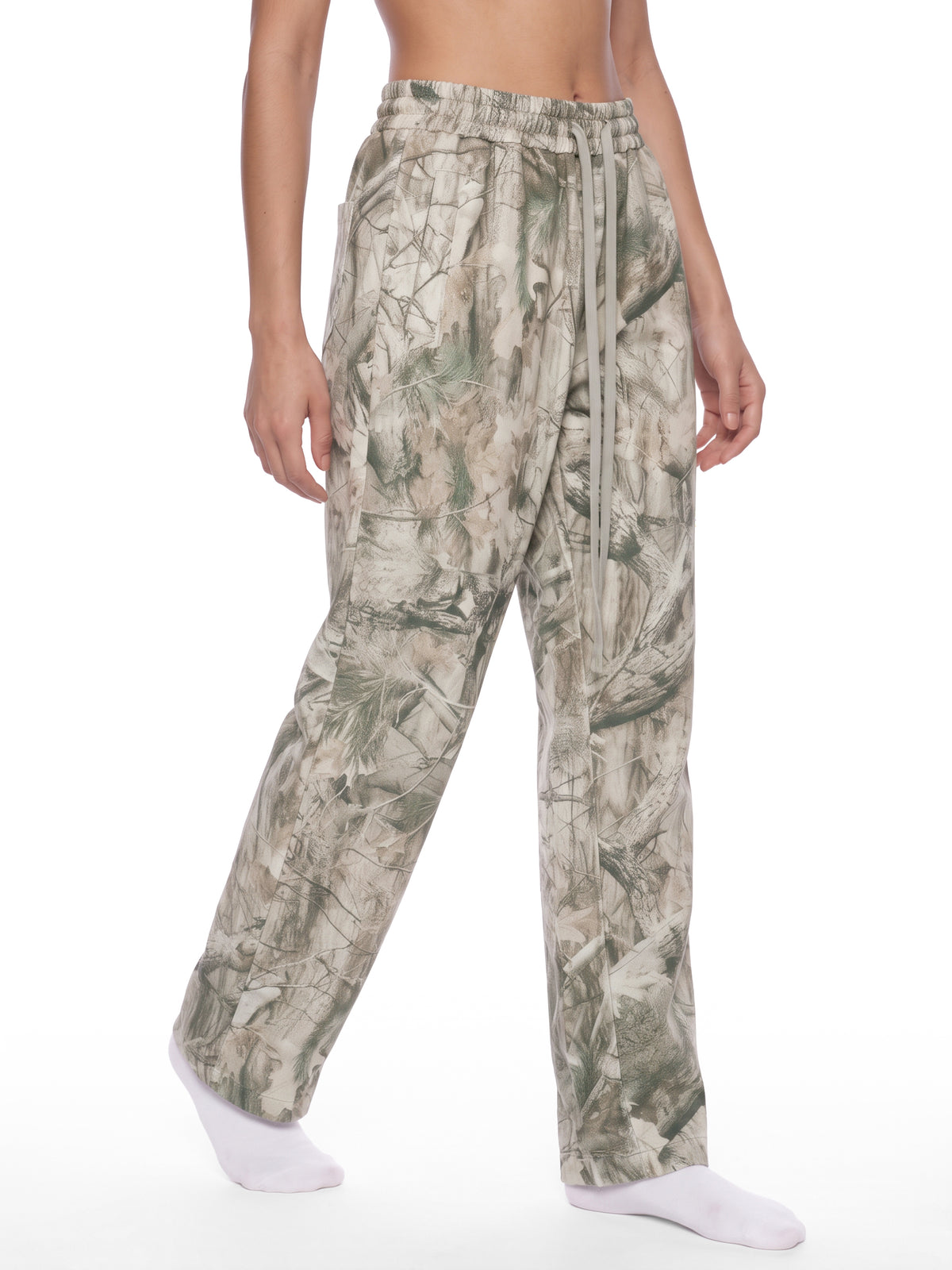 Tree Camo Gray Apricot model women