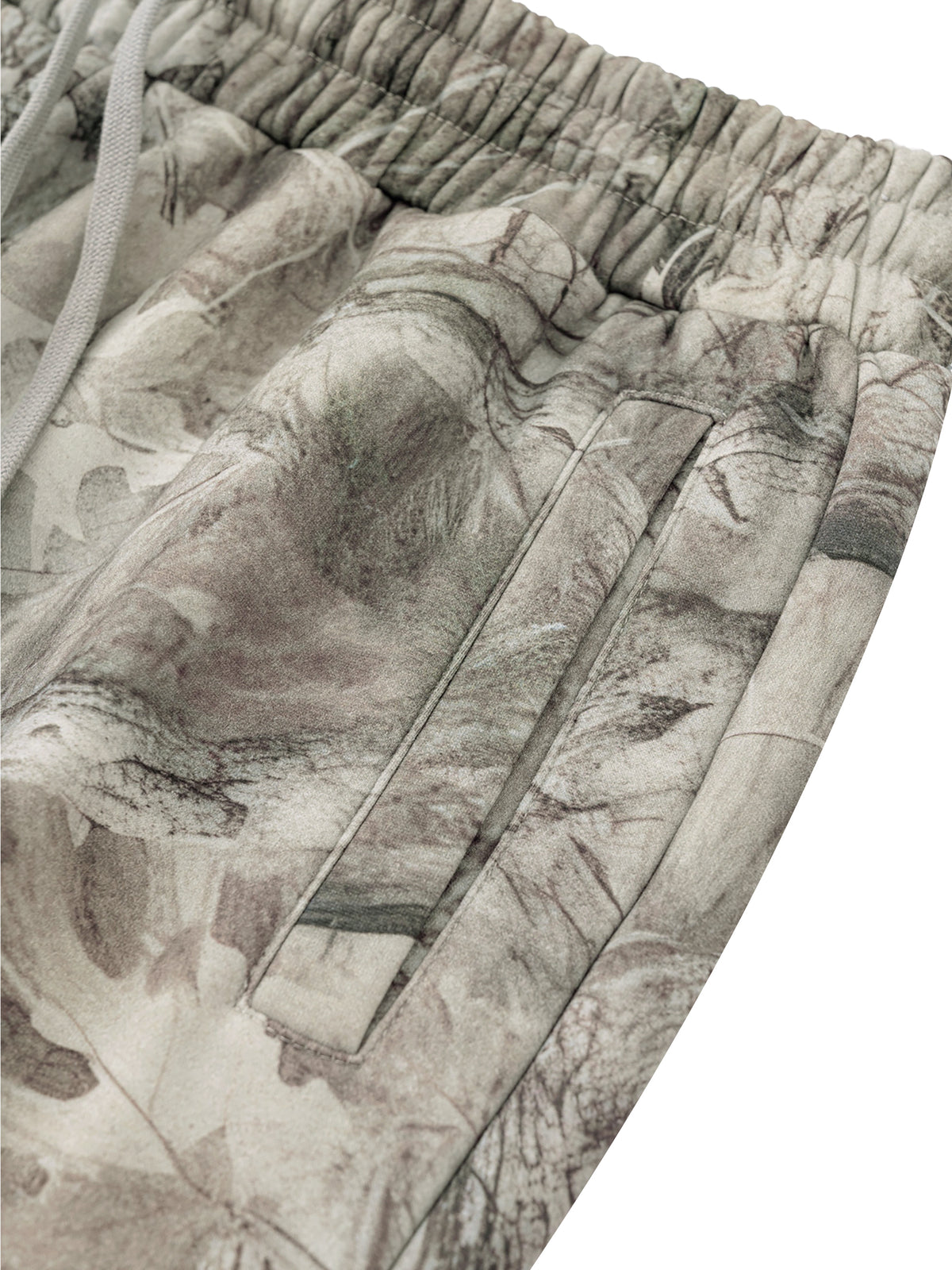 Tree Camo Gray Apricot detail
