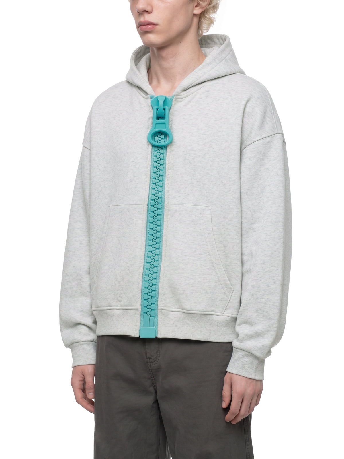 Oat Gray with Lake Blue model men