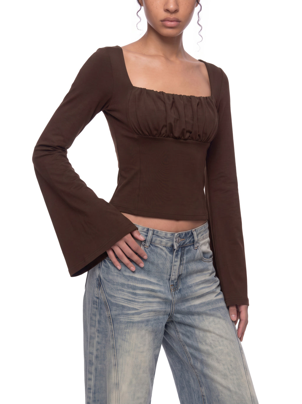 Dark Brown model women