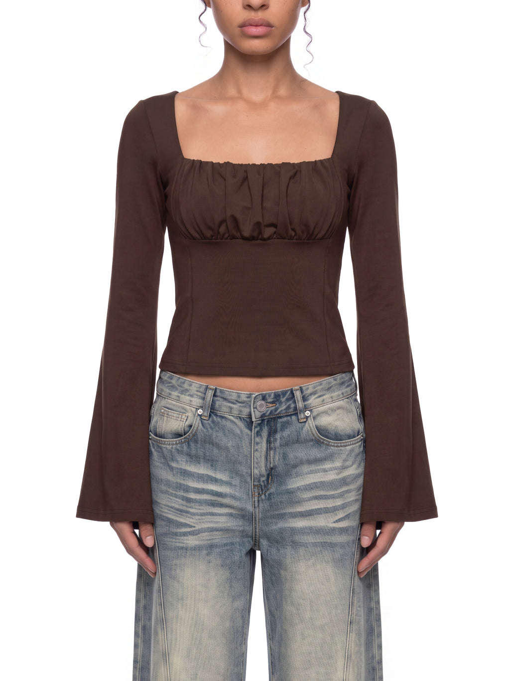 Dark Brown model women